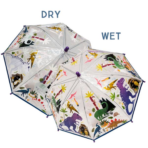 Color Changing Umbrella - Transparent Dino
