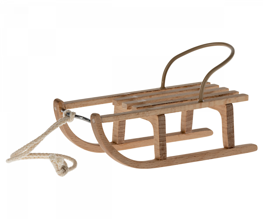 Maileg Wooden Sled - Mouse