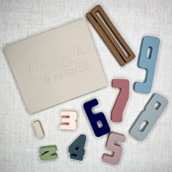 Silicone Wyatt Number Stacking Blocks – Mini Mint