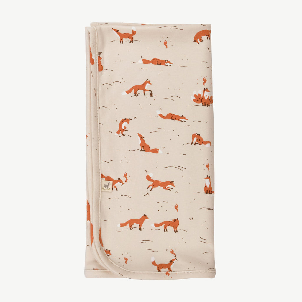 Red Caribou Double Sided Blanket - Mountain Foxes