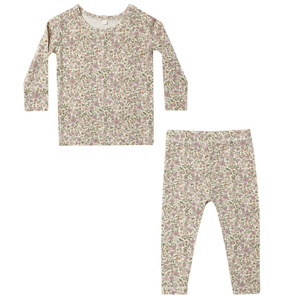 The Bamboo Pajama SET by Quincy Mae - Grid - BABY – THE SKINNY