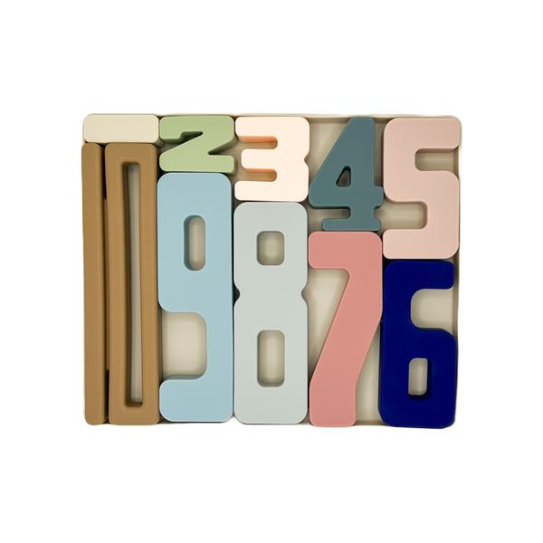 Silicone Wyatt Number Stacking Blocks – Mini Mint