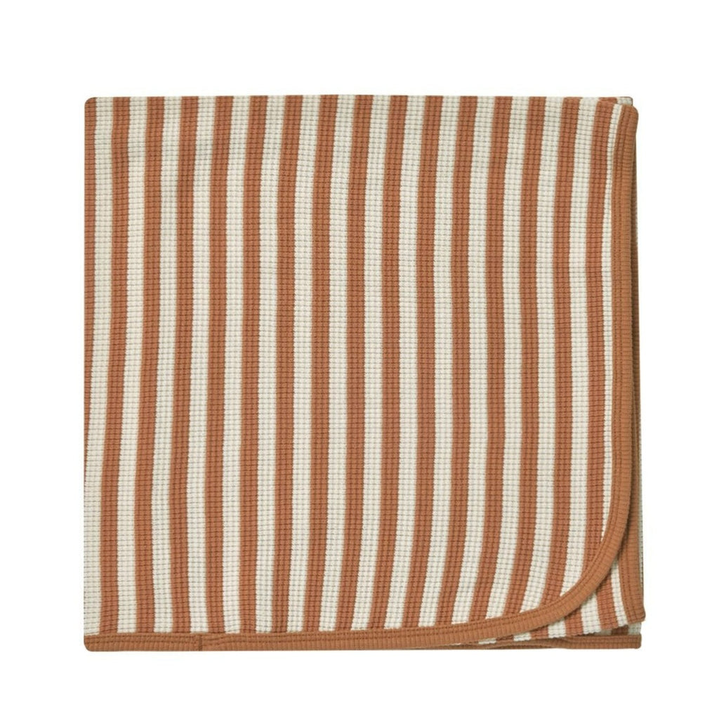 Quincy Mae Baby Blanket - Clay Stripe