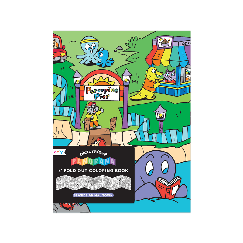 Ooly Panorama Coloring Book - Seaside Animal Town