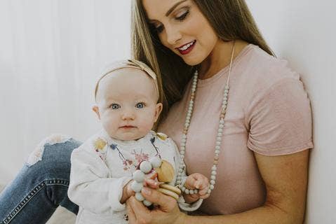 The Sheppard - Grey Teething Necklace