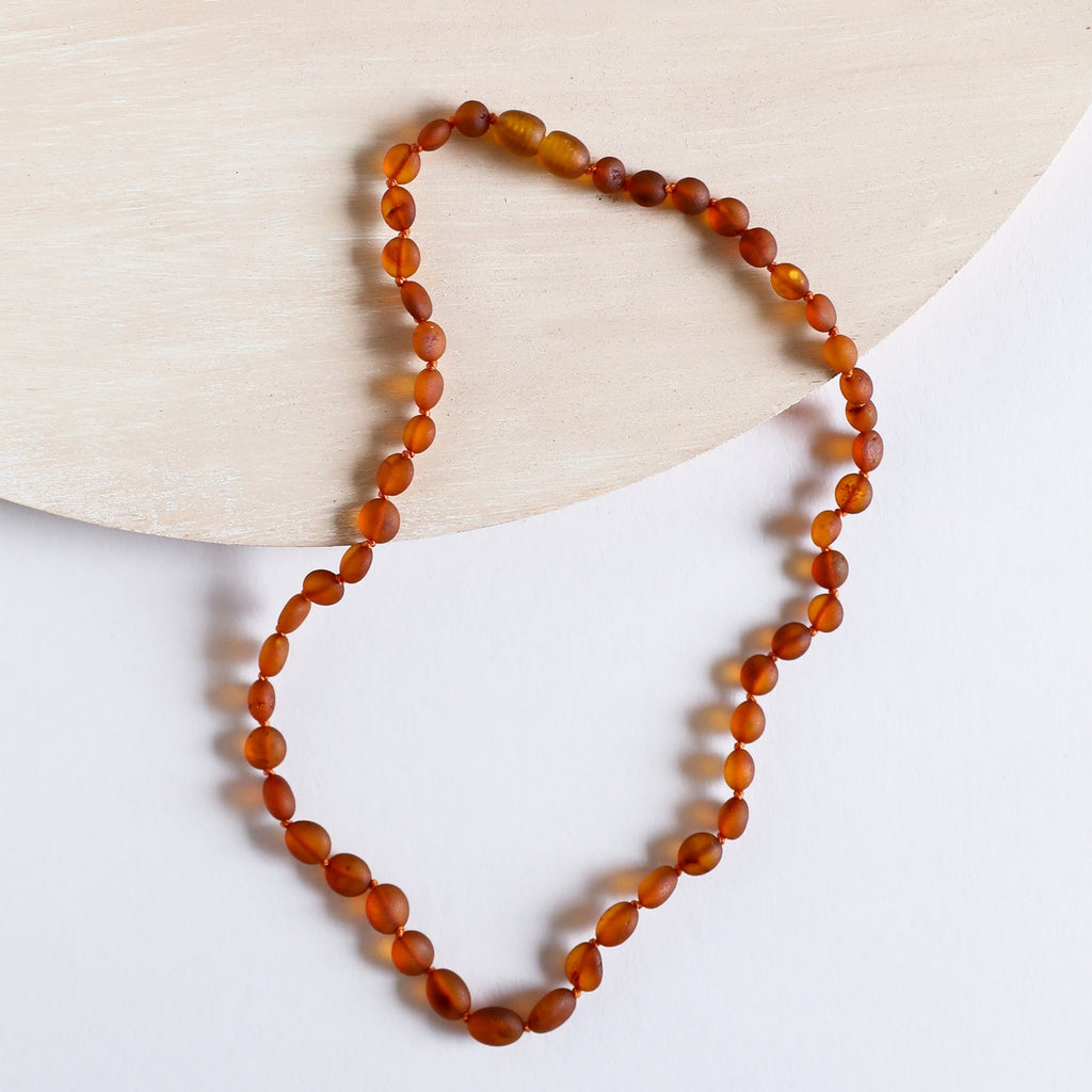 CanyonLeaf - Adult Raw Cognac Amber Necklace
