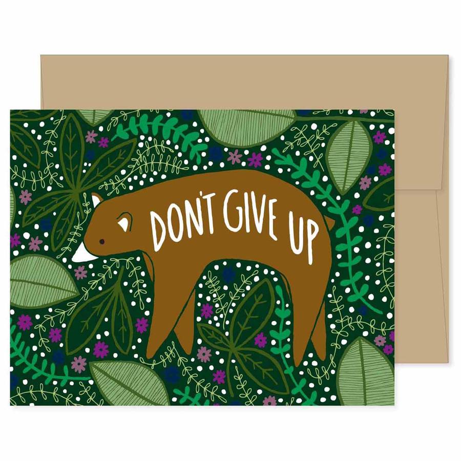 Gingiber - Don't Give Up Bear Card