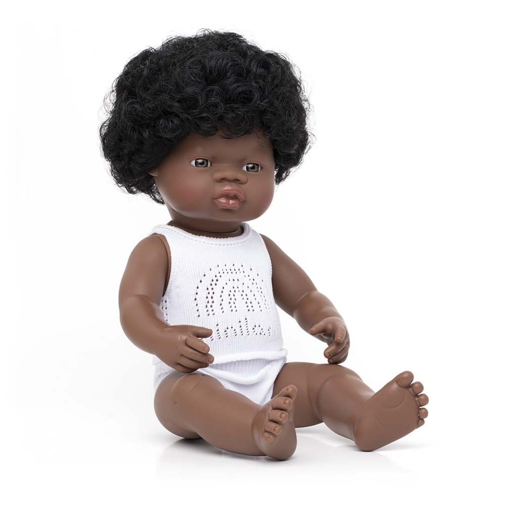 Miniland Baby Doll African American Girl 15"