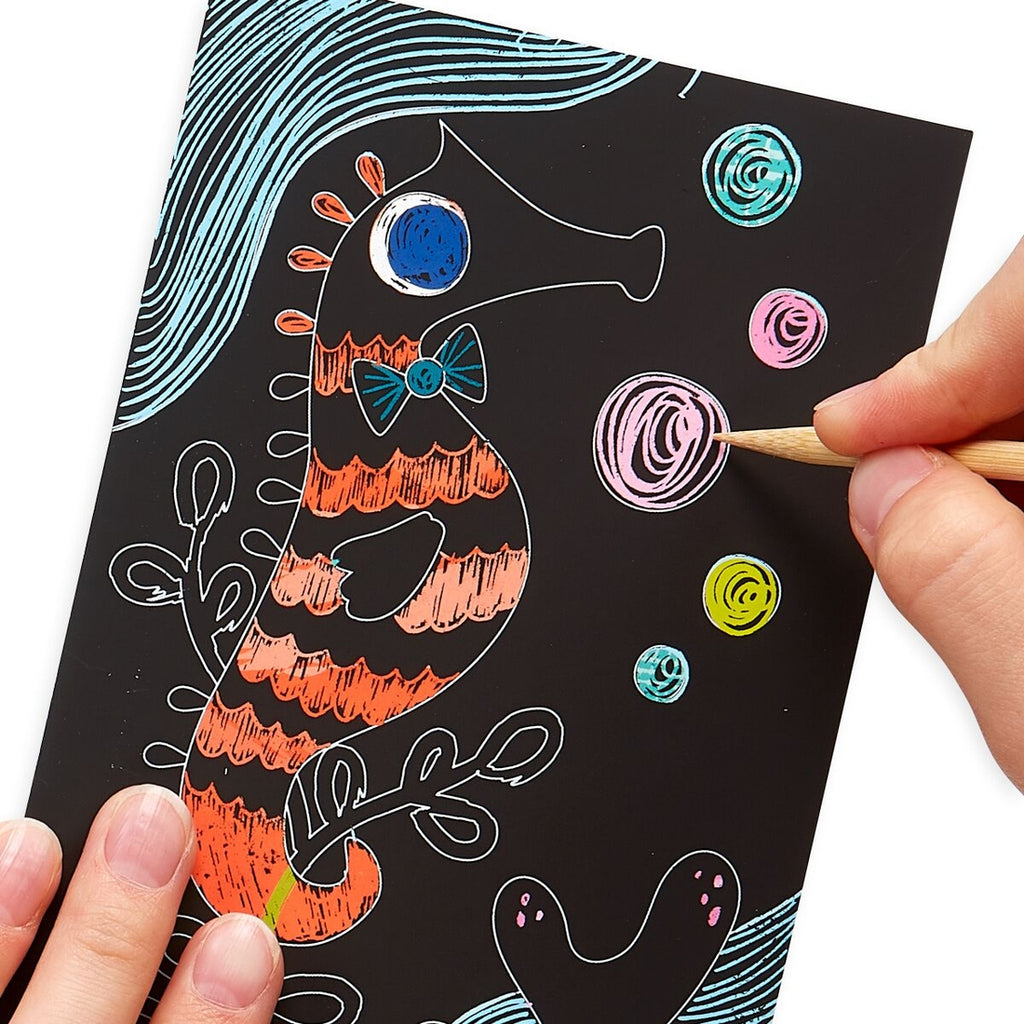 Ooly Mini Scratch & Scribble Art Kit - Friendly Fish