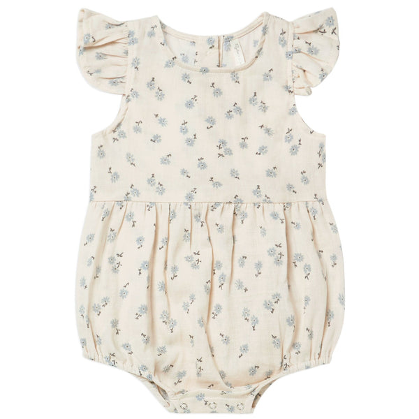 Rylee + Cru Amelia Romper - Blue Ditsy – Mini Mint