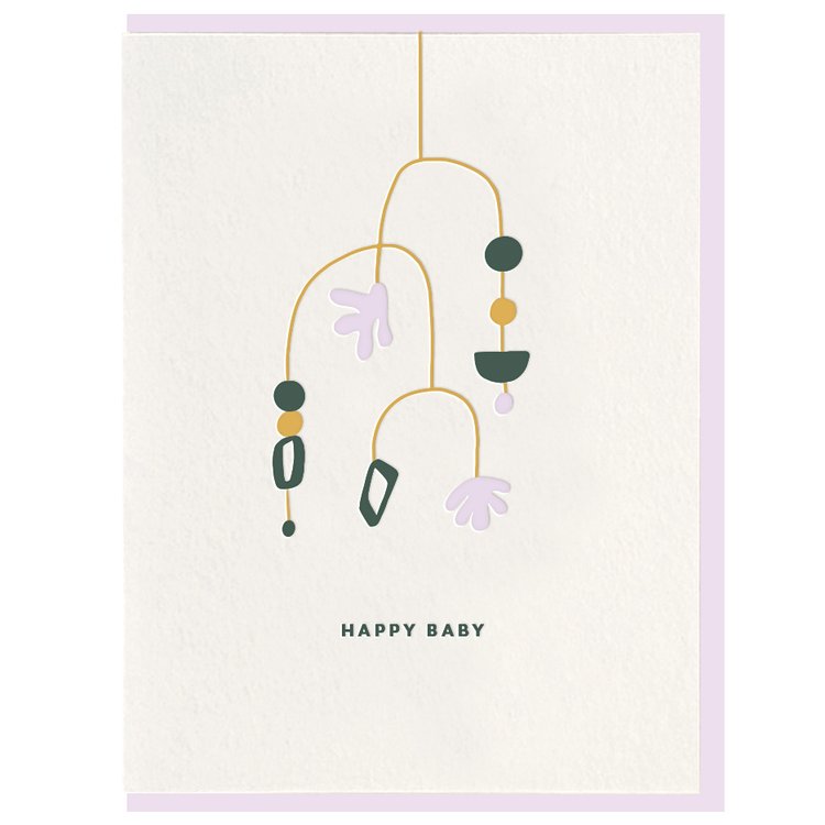 Dahlia Press - Happy Baby - Letterpress Card