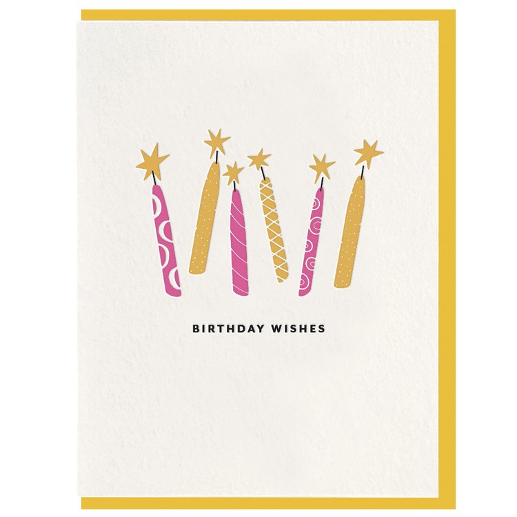 Dahlia Press - Birthday wishes - Letterpress Card