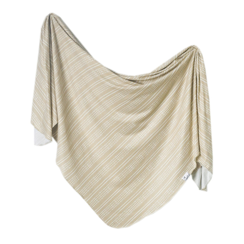 Copper Pearl Knit Swaddle Blanket - Clay