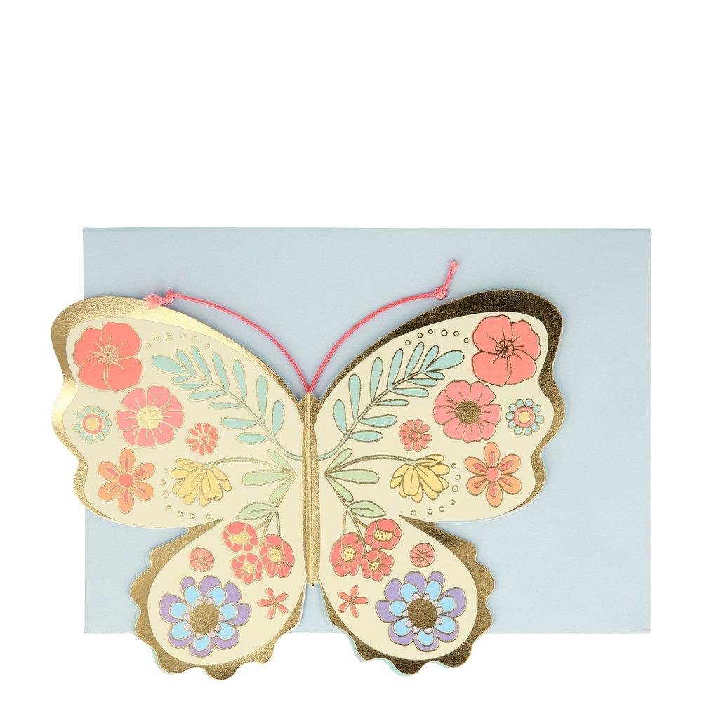 Floral Butterfly Stand Up Card