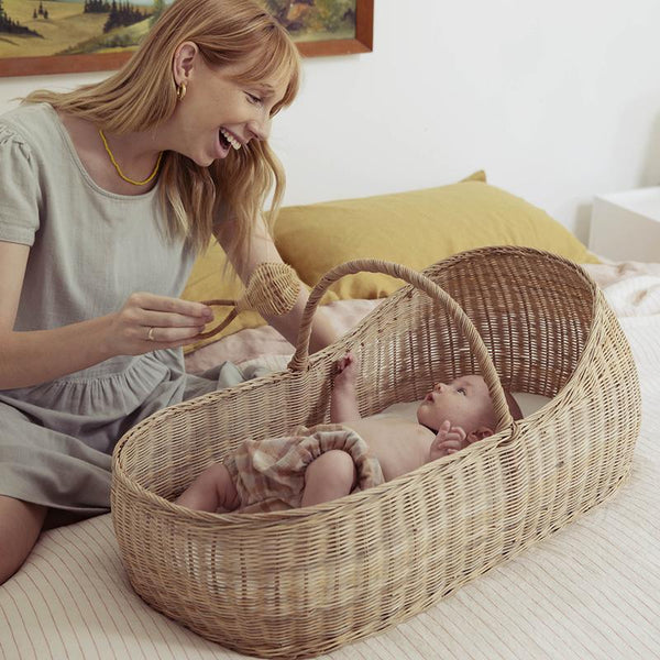 Olli Ella Lyra Moses Basket – Mini Mint