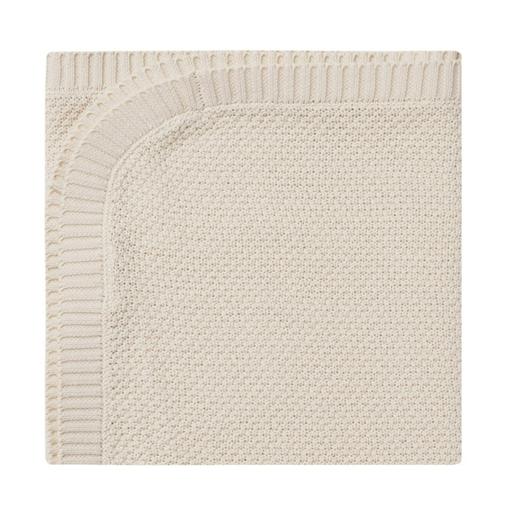 Quincy Mae Chunky Knit Baby Blanket - Natural