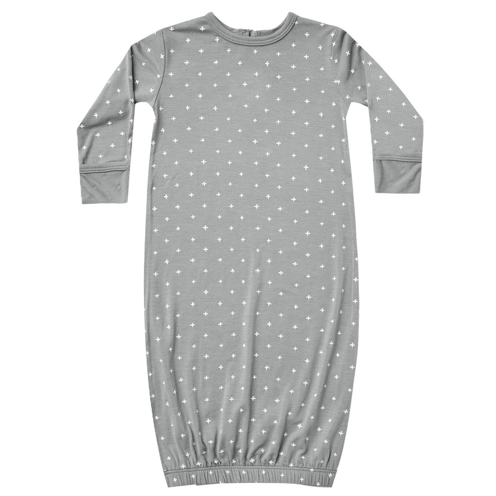 Quincy Mae Bamboo Baby Gown - Criss Cross