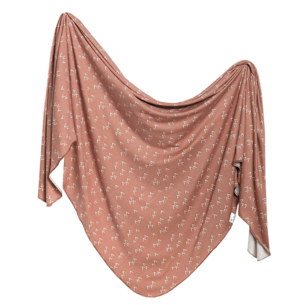 Copper Pearl Knit Swaddle Blanket - Rocky