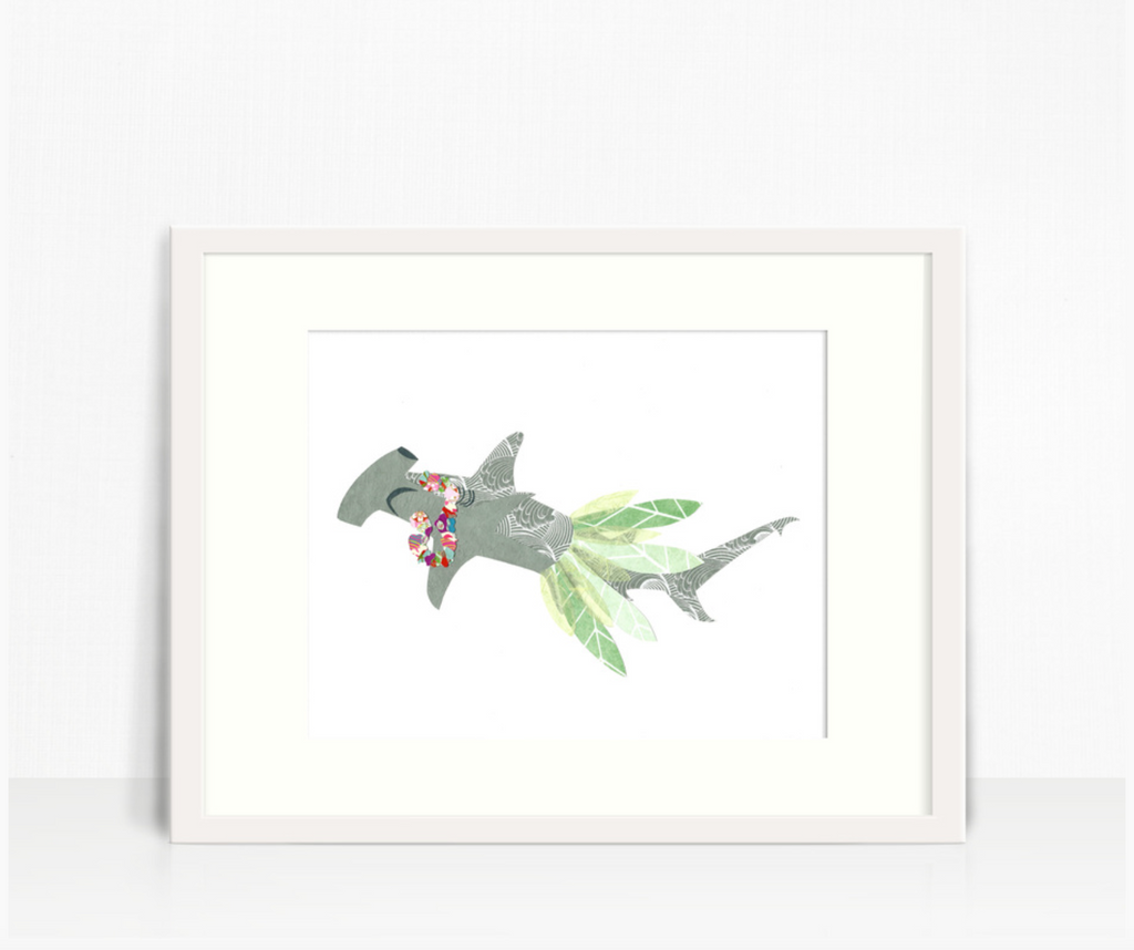 Whimsy Spot Art Print - Hammerhead Shark