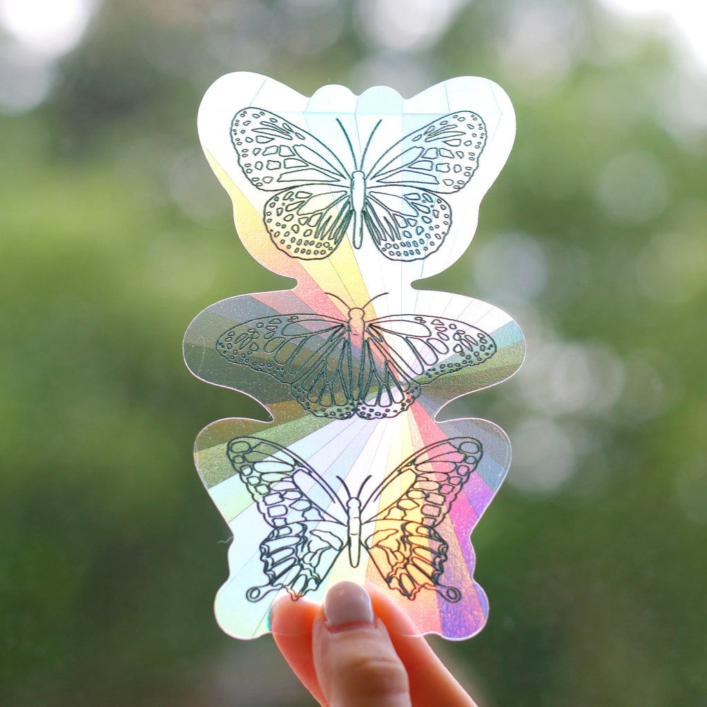 Butterflies Sun Catcher Window Sticker - 5x3"