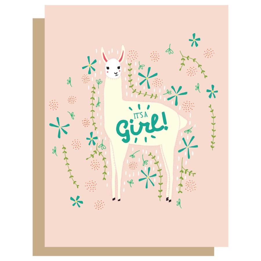 Gingiber - Girl Llama Card