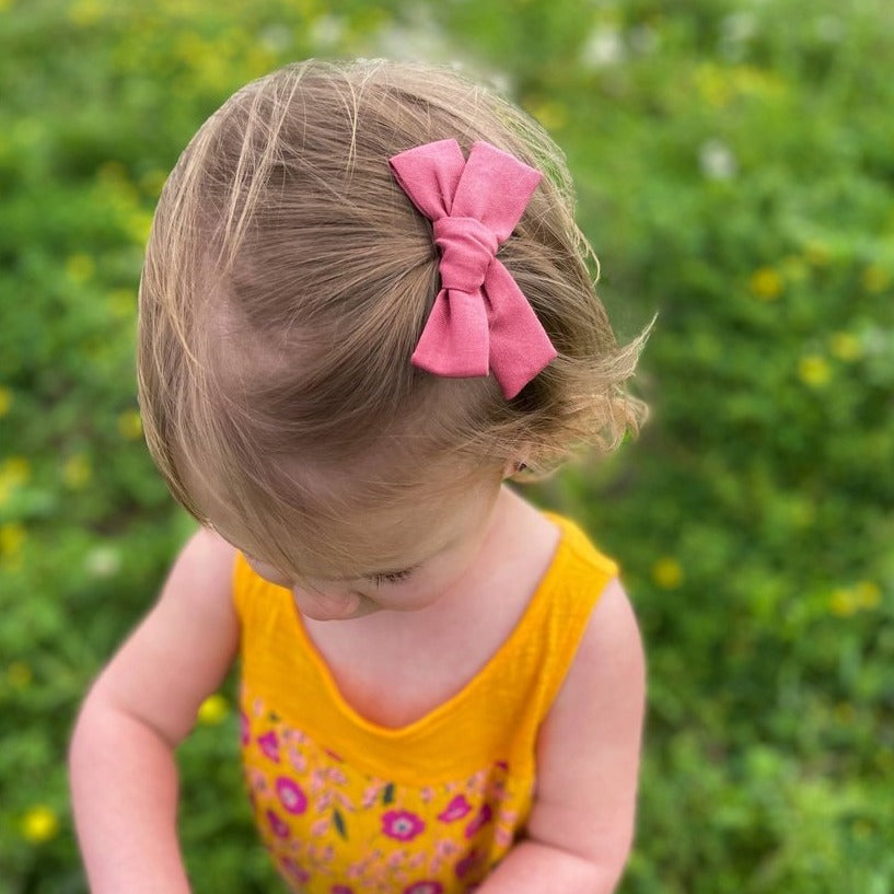 Hibiscus Small Hand-Tied Hair Bow