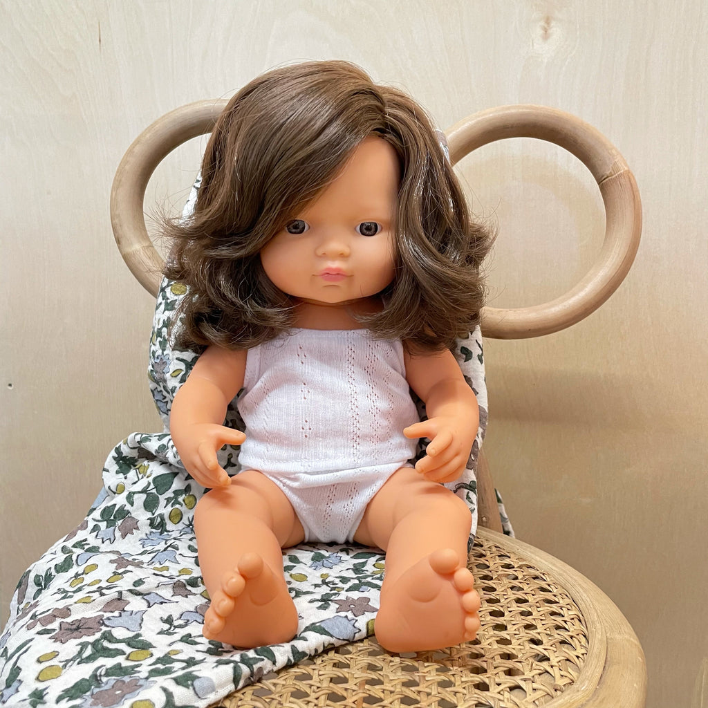 Miniland Baby Doll Brunette Girl