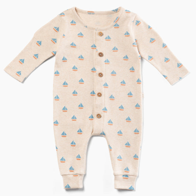 Sailboats Magnetic Playsuit