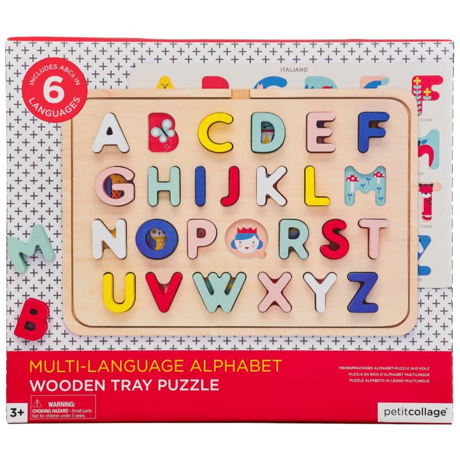 Wooden Multi-Language Alphabet Tray Puzzle