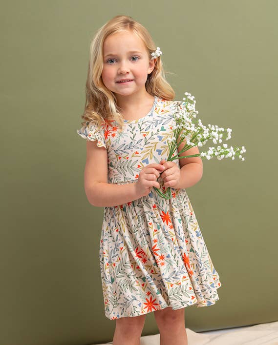 Bamboo Twirl Dress - Flora