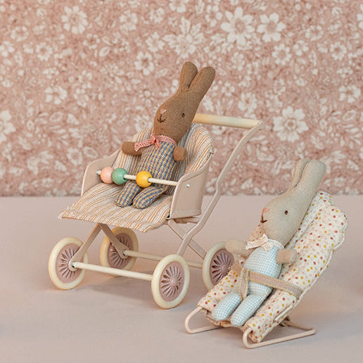 Maileg Stroller, Baby Mouse - Rose
