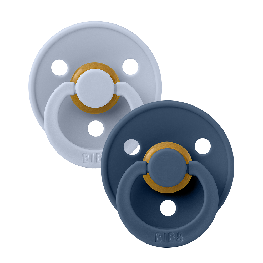Bibs Pacifier 2 PACK Latex Dusty Blue/Steel Blue