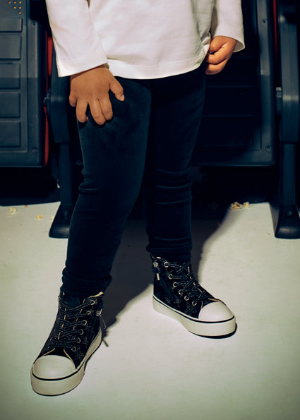 Black Velvet Leggings