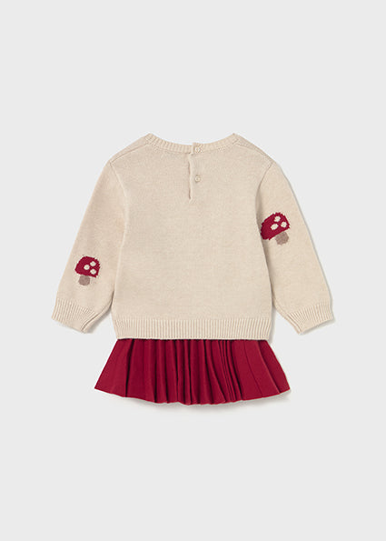 Knitted Mushroom Skirt Set