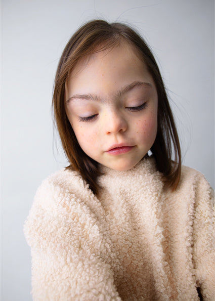 Almond Lamb Wool Pullover