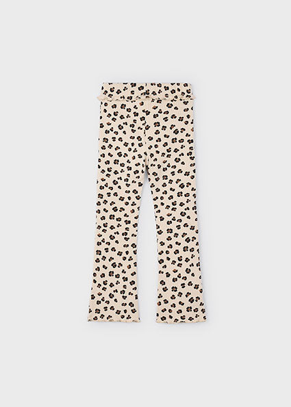 Cheetah Ribbed Flare Leggings