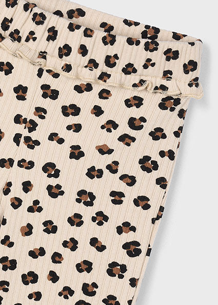 Cheetah Ribbed Flare Leggings