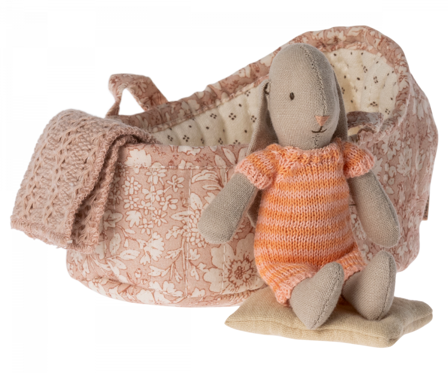 Maileg Bunny in Carrycot - Micro Assorted