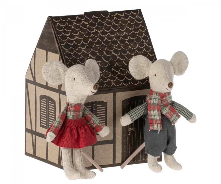Maileg Winter Mice Twins - Little Brother + Sister