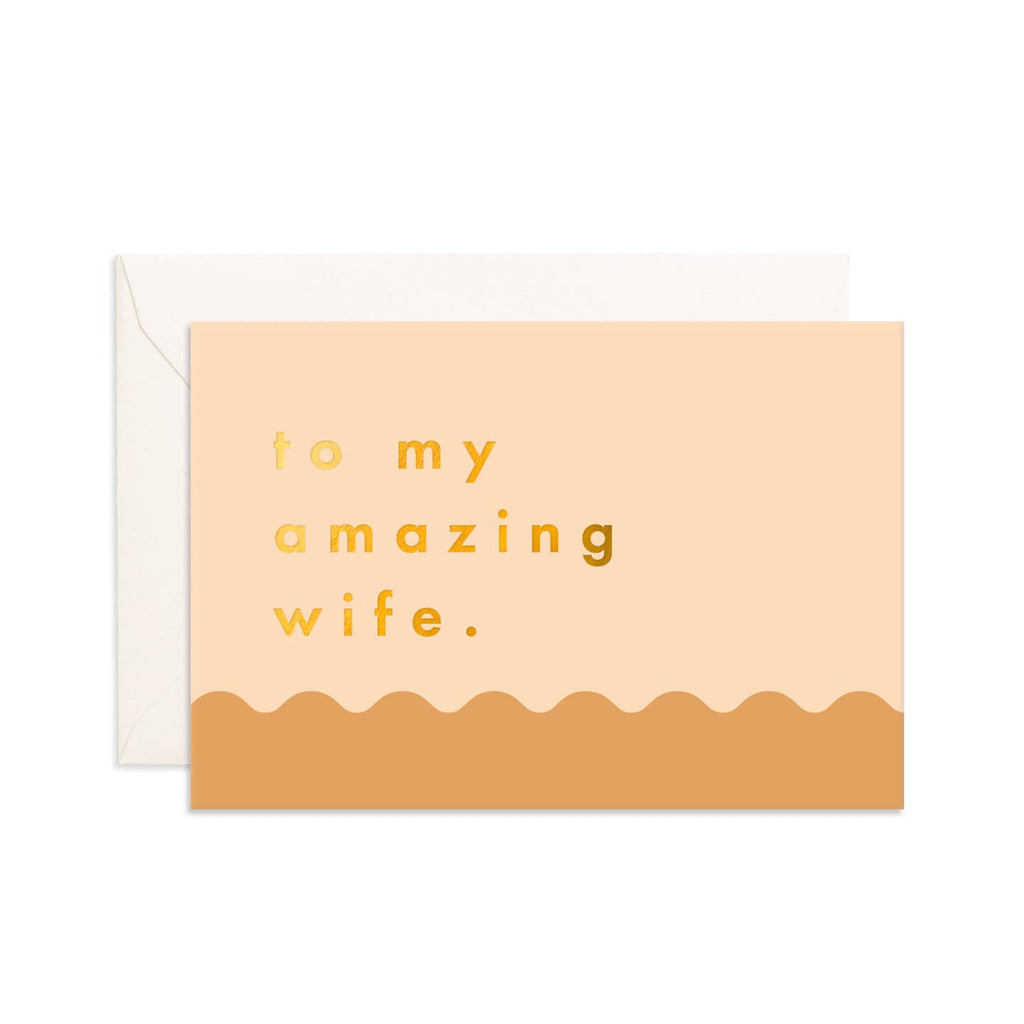 Amazing Wife Ripple Mini Greeting Card