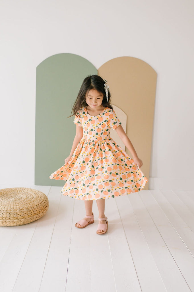 Classic Twirl Pumpkin Dress