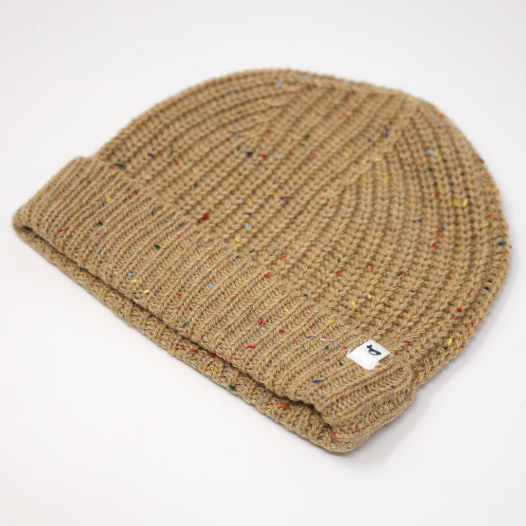 Knitted Watchcap Hat - Caramel Confetti