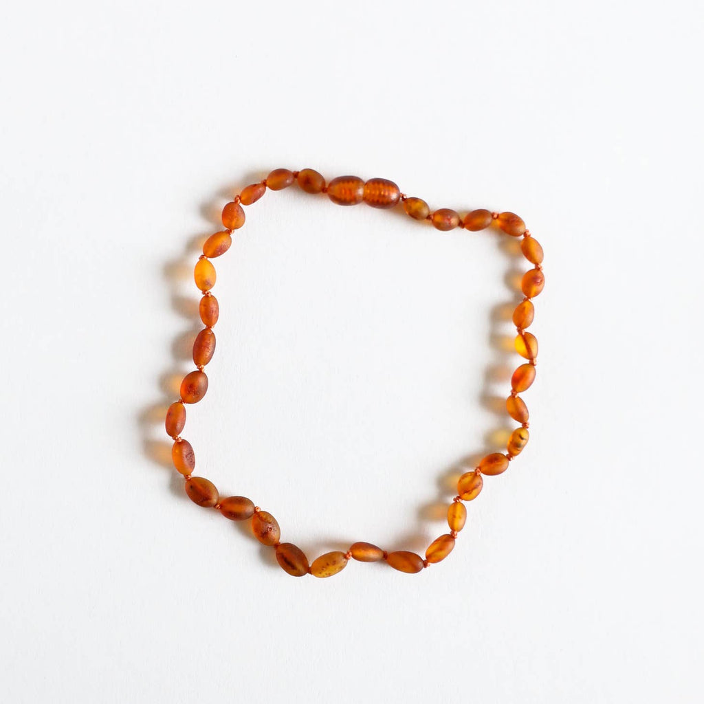 CanyonLeaf - Raw Cognac Amber - Classic kids Necklace