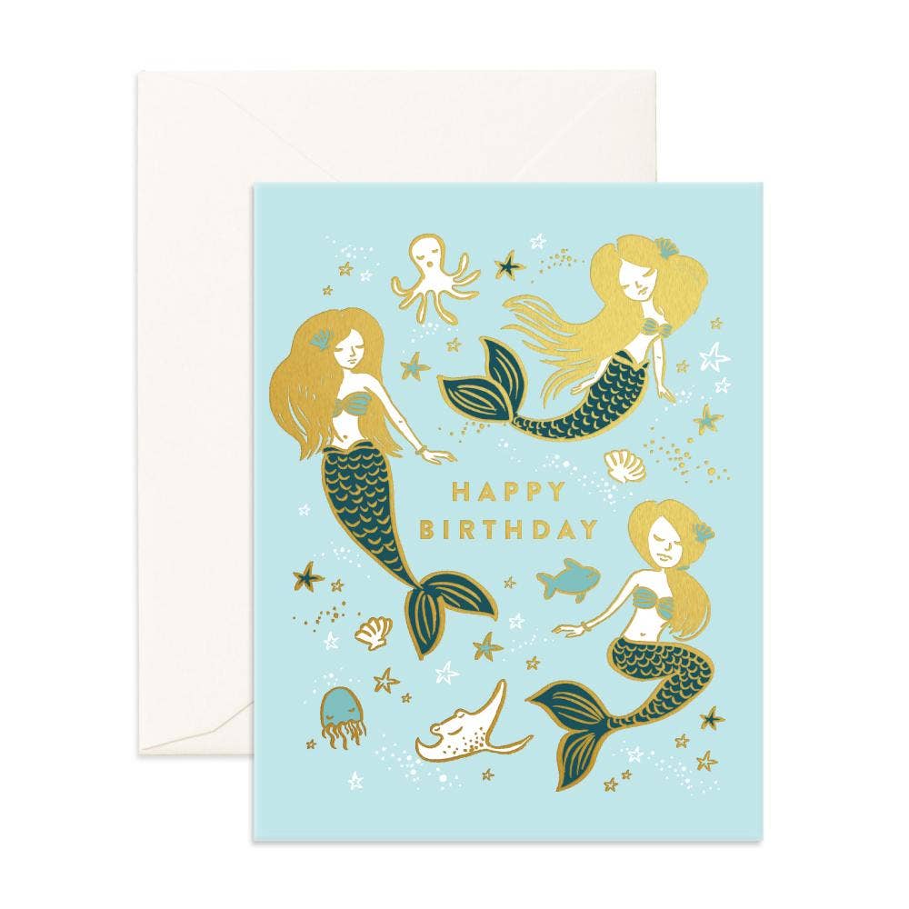 Happy Birthday Mermaids Card