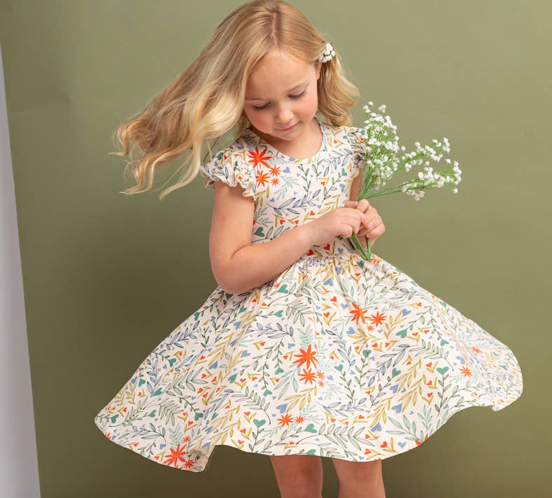 Bamboo Twirl Dress - Flora