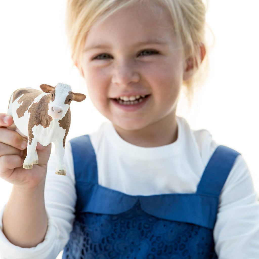 Simmental Cow Farm Animal Toy