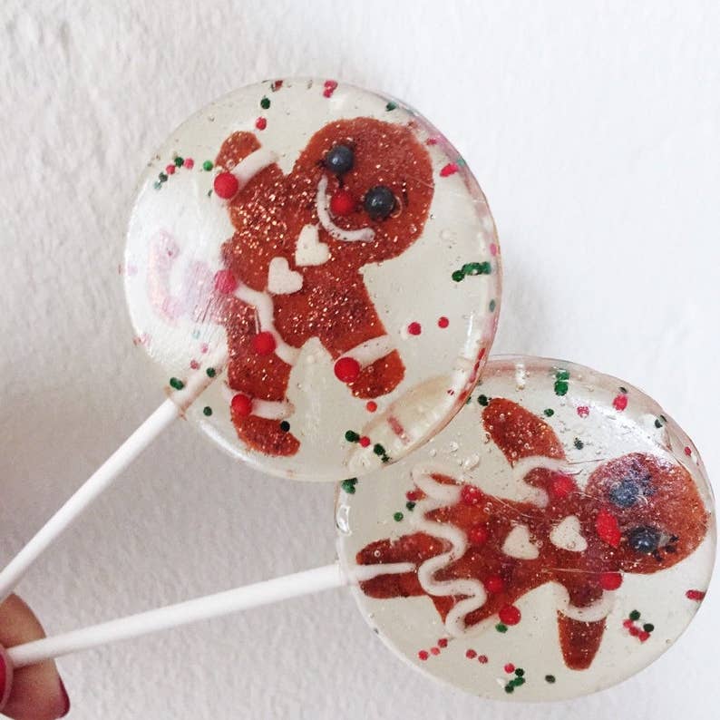 Gingerbread People Fondant Lollipop