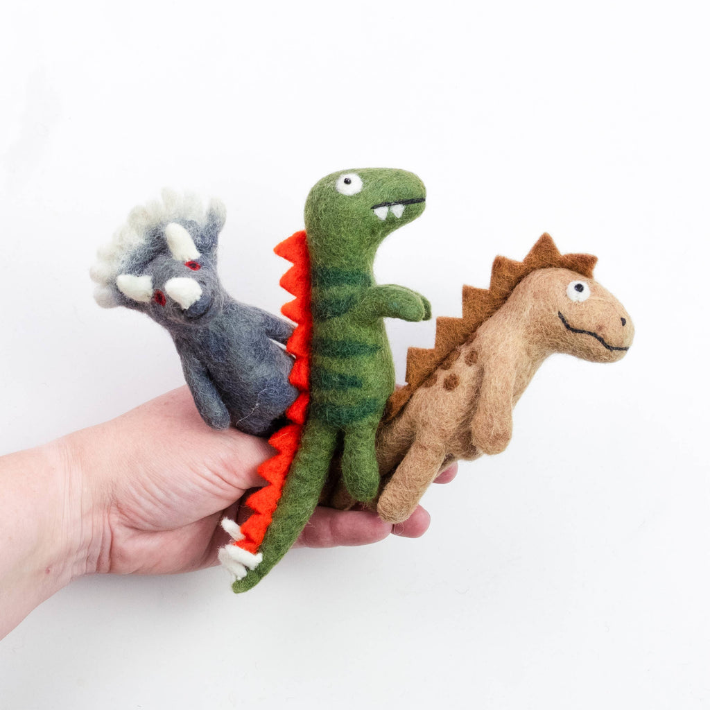 Felt Finger Puppets - Dinosaur - Assorted