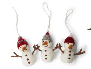 Felt Snowman Ornaments