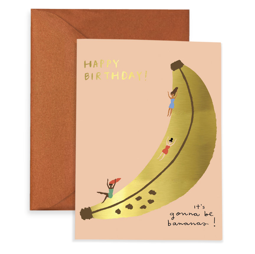 Banana Slide Birthday Card